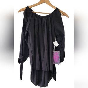 Rock & Roll Cowgirl Black ¾ Sleeve Blouse